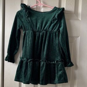 Tahari Forest Green Velvet Dress